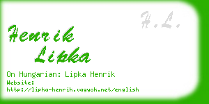 henrik lipka business card